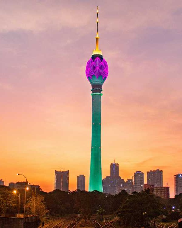 Sun set in Colombo city Sri Lanka