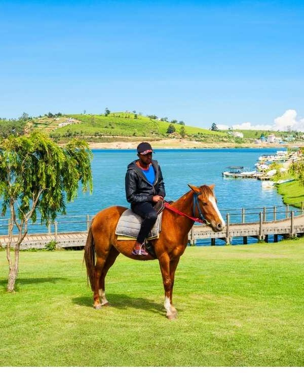 Pony ride experience in Nuwara Eliya, Sri Lanka, enjoyed by visitors in the cool hill country